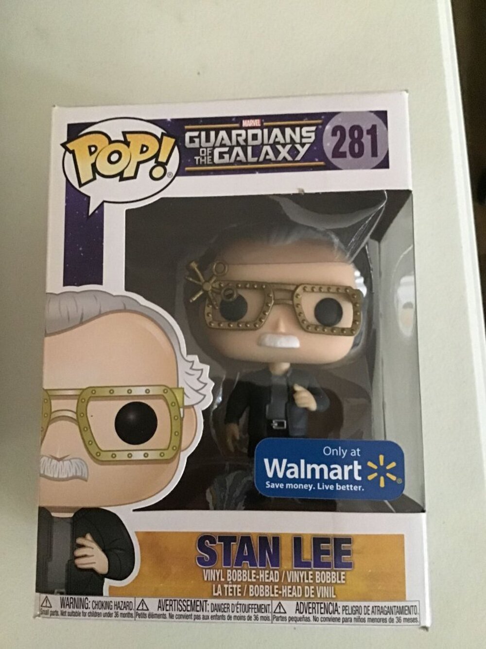 Funko Pop! Marvel Stan Lee #281 Walmart Exclusive Vinyl Figure w Protector NIB N